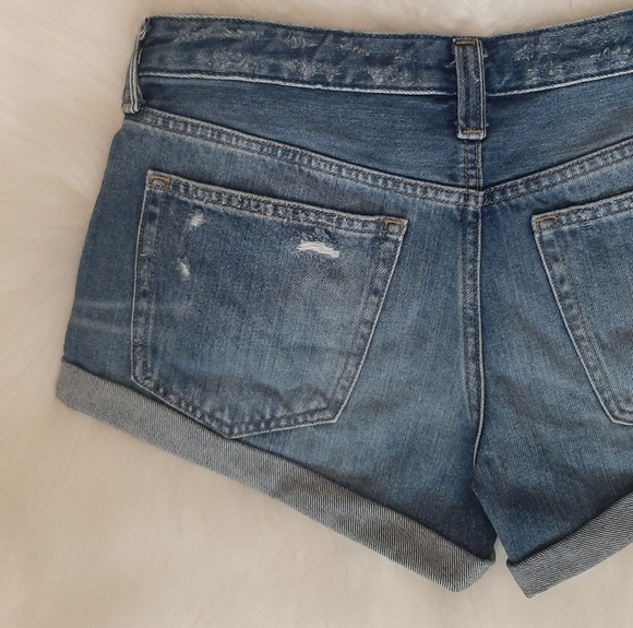 *FINAL SALE* Free People Romeo Rolled Cuff Distressed Button Fly Denim Shorts - Picture 10 of 12